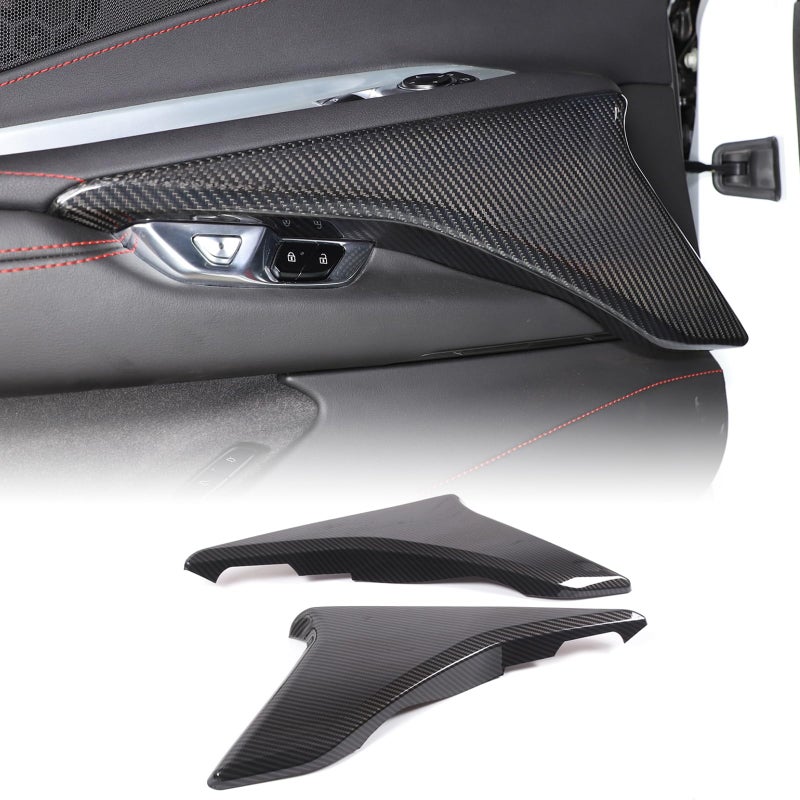 CHEAYAR Car Side Door Panel Cover Compatible with Chevrolet Corvette C8 Stingray 20202023 ABS Door Lower Frame Cover Decoration Inner Door Panel Trim